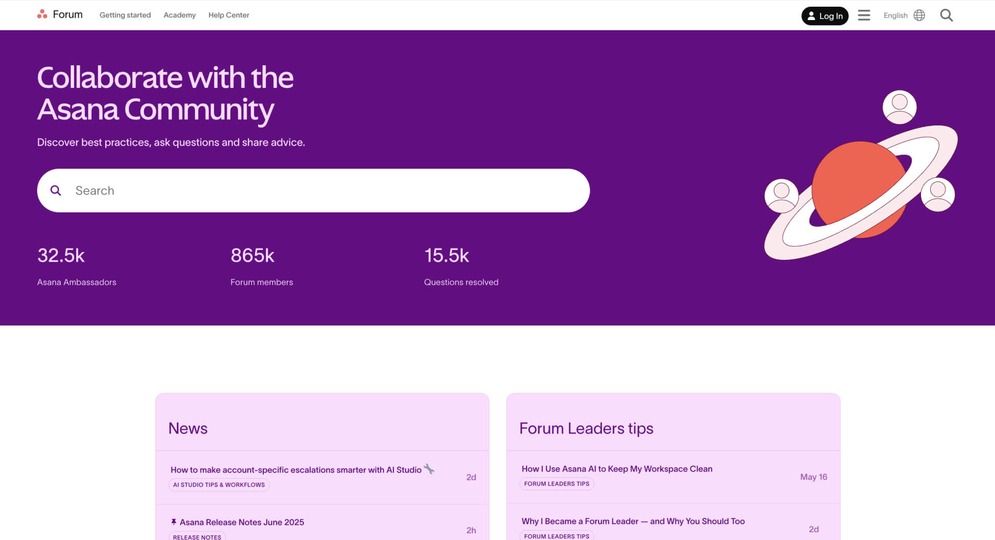 Asana Forum Screenshot